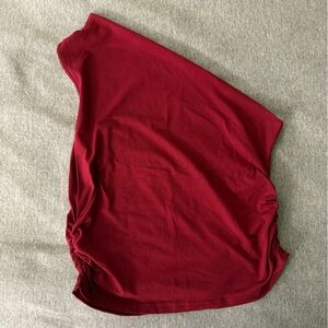 SHEIN Burgundy One-Shoulder Top